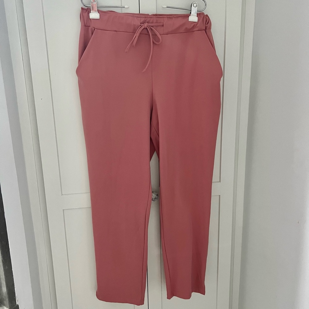 JOIE Women's Rose Pink Drawstring Trousers size large
